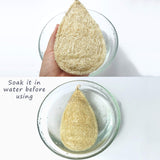 Miw Piw Natural Loofah Dish Sponge Pack 3 Vegetable Scrubber for Kitchen -100% Biodegradable Compostable Dishwashing Scouring Pad Zero Waste Plastic