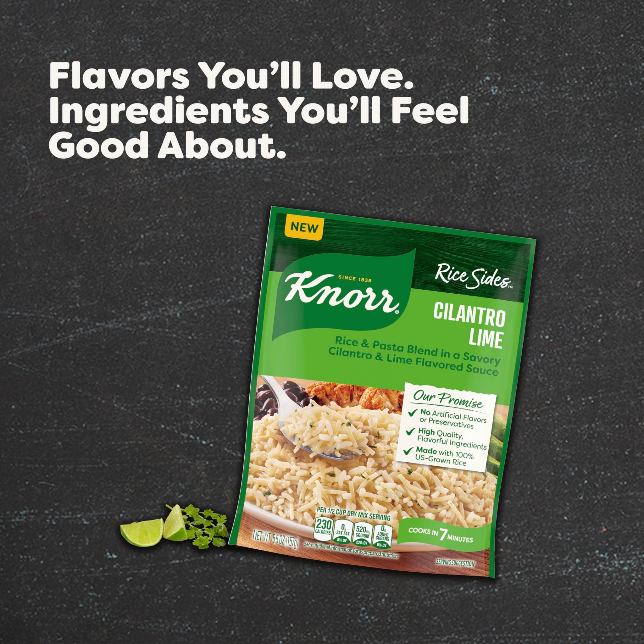 Knorr Cilantro Lime Side Meal Rice Sides Cilantro Lime 5.5 oz
