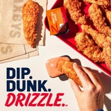 Zaxbys Sauce- Hot Sauce, Zaxbys Sauce, Burger Sauce, BBQ Sauce, Wing Sauce, Dipping Sauce for Chicken, Burgers, Fry Sauce- 1 Bottle Zax Spicy, 1
