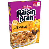 Kellogg's Raisin Bran Breakfast Cereal, Fiber Cereal, Made with Real Fruit, Original with Bananas, 15.9oz Box (1 Box)