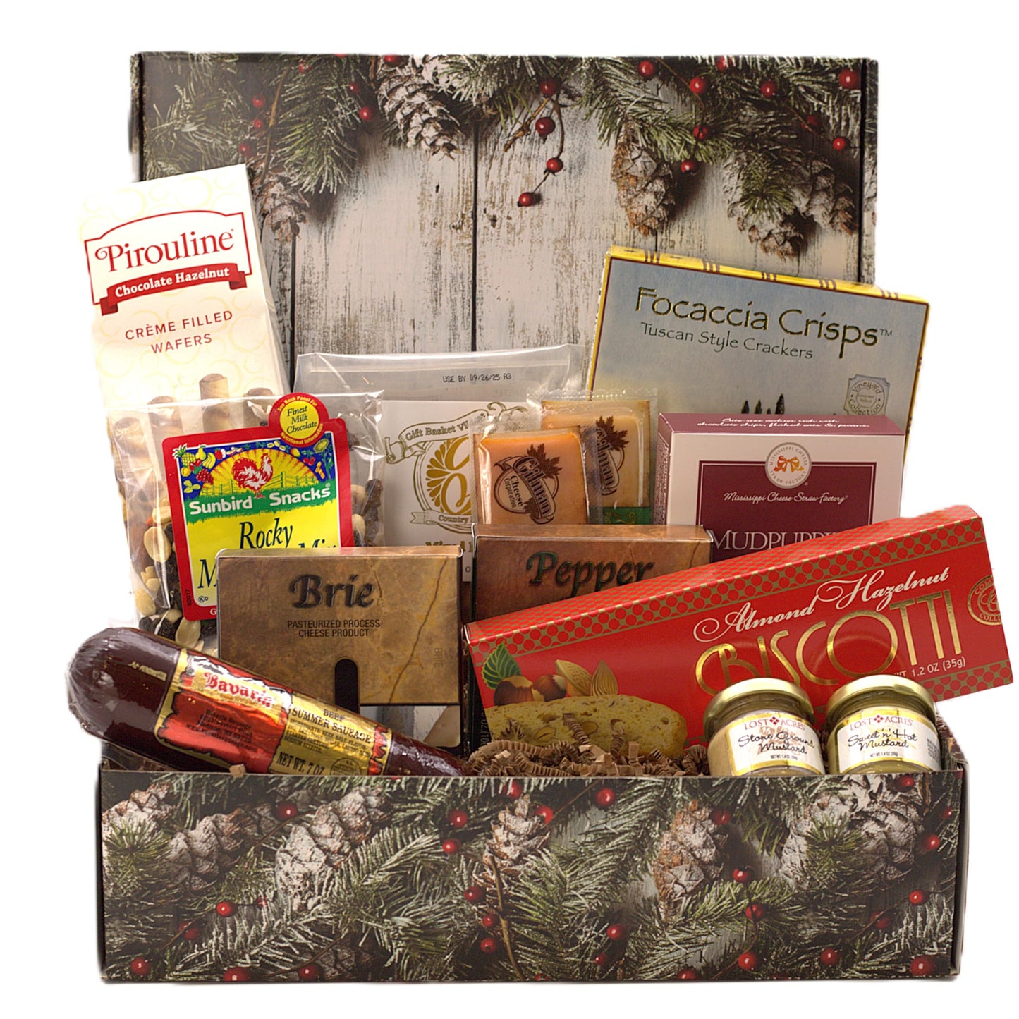 Gift Basket Village - Home For The Holidays Gourmet Gift Basket: Sausage, Cheeses, Spreads, and More, Perfect for Festive Celebrations, Handcrafted in