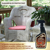 Parker & Bailey Patio Furniture Cleaner Spray - Outdoor Furniture & Cushion Cleaner with UV Protectant, Fabric & Upholstery Stain Remover