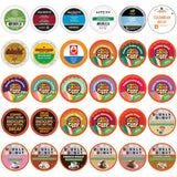 Decaf Coffee Pods Variety Pack Sampler, Assorted Unflavored & Flavored Coffee Pods Compatible with Keurig K Cups Brewers, Decaffeinated Coffee