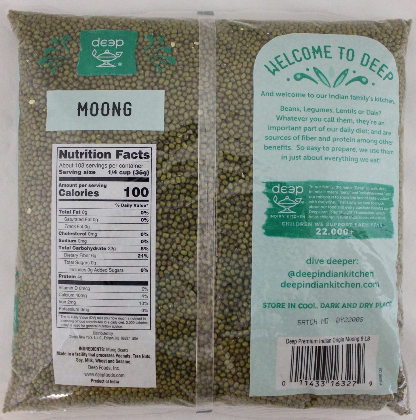 Moong Whole Premium Indian Origin (8lb)