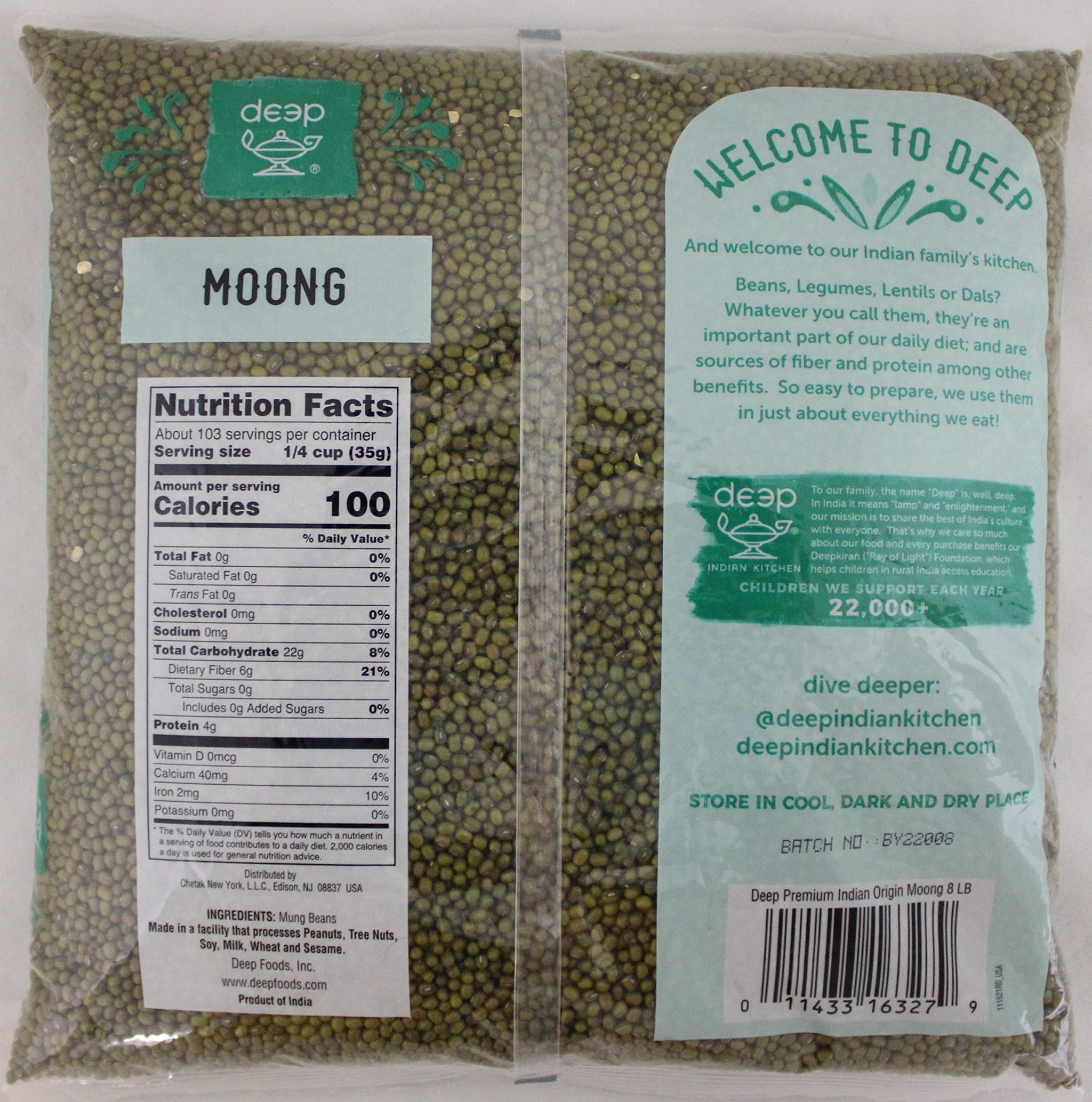 Moong Whole Premium Indian Origin (8lb)