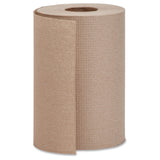 Genuine Joe Hardwound Roll Towels, Kraft, 7.9" x 350', 12 Count