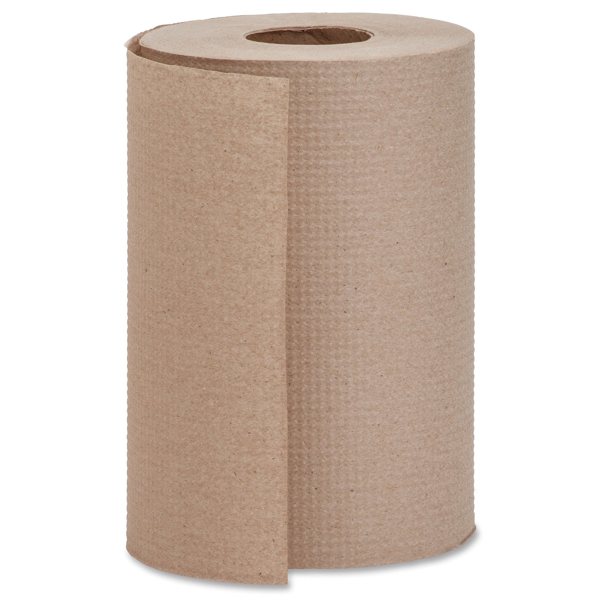 Genuine Joe Hardwound Roll Towels, Kraft, 7.9" x 350', 12 Count