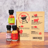 Smokehouse by Thoughtfully, Grilling Spices BBQ Set, Includes BBQ Tongs, Magnet and 15 Flavorful Seasoning and Rubs - Great Gift for Holiday, Men