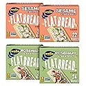 Wasa Flatbread Thins Variety Pack (Pack of 4), Rosemary & Sea Salt and Sesame & Sea Salt, Crackers, Non-GMO Ingredients