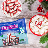 Brach's Holiday Soft Peppermint Candy, Christmas Candy Individually Wrapped Mints, 10oz
