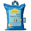 Asian Kitchen Crystal Sona Masoori Aged Rice 4-Pound Bag, 4lbs (1.81kg) Short Grain Rice ~ All Natural | Gluten Friendly | Vegan | Kosher | Indian