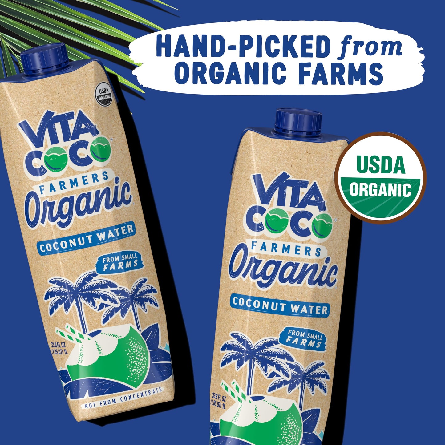 Vita Coco Farmers Organic Coconut Water, 33.8 Fl Oz