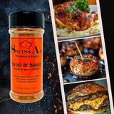 SwissAm Seasonings Broil & Sauté All Purpose Seasoning - Chef-Created Signature Herb & Spice Blend | 12 Herbs & Spices | No MSG | Non-GMO | Vegan |