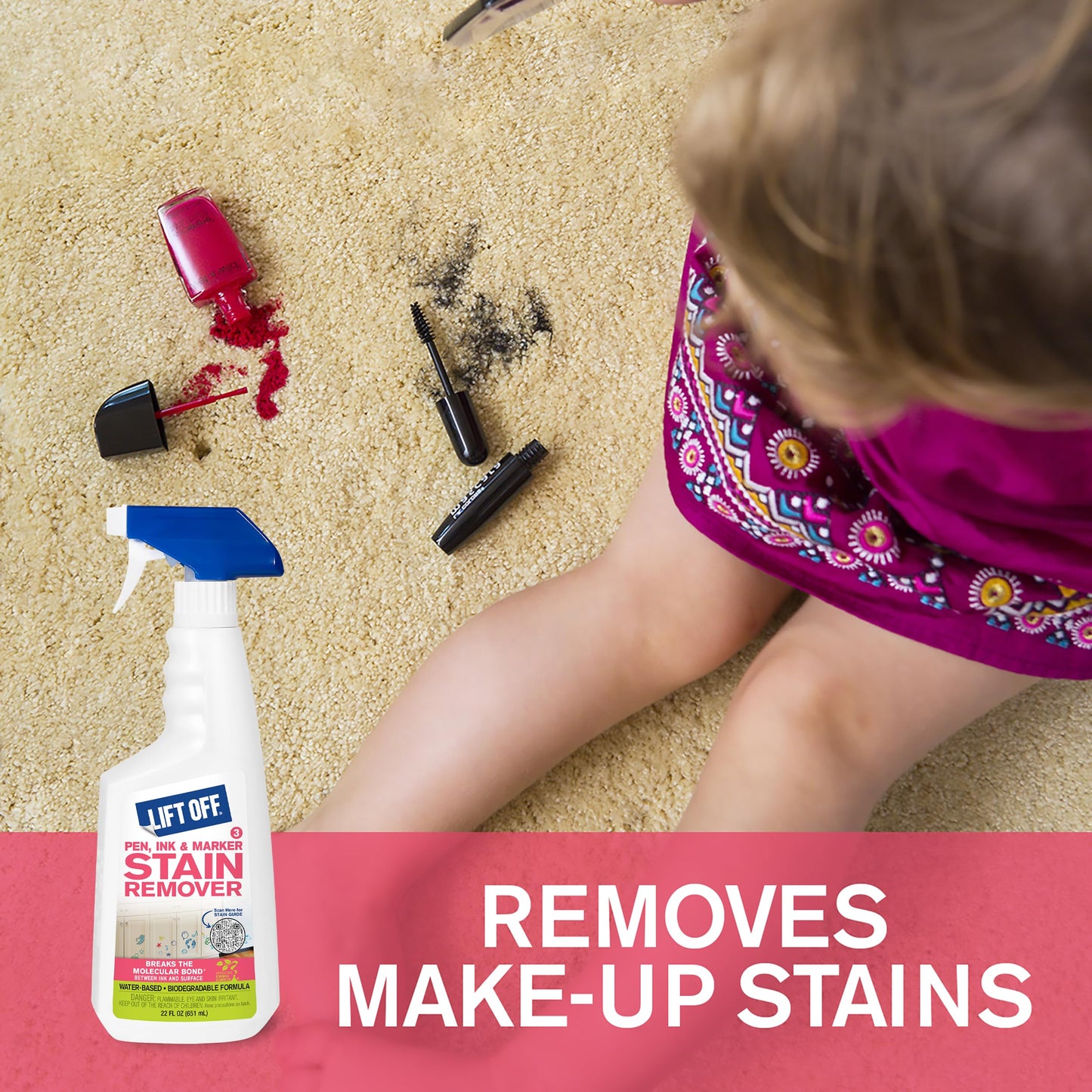 Motsenbocker's Lift Off 40901 Pen, Ink & Marker Stain Remover - Removes Nail Polish, Makeup, and Dyes From Walls, Countertops, Tile, and More