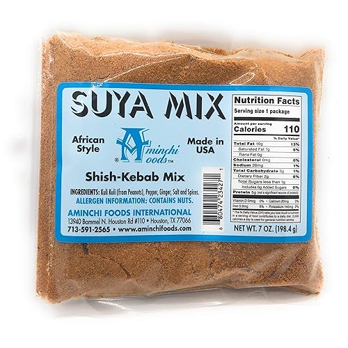 Suya Seasoning - Steak and Beef Seasoning for Grilling -Spicy Powder Sweet Flavor Chicken Seasoning Blend Nigerian Pepper - 6oz