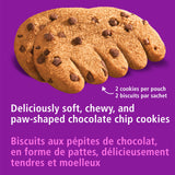 Dare Bear Paws, Chocolate Chip Soft Cookies, 480g/16.9 oz., x 12 Pouches, Family Pack, Peanut Free (Imported from Canada)