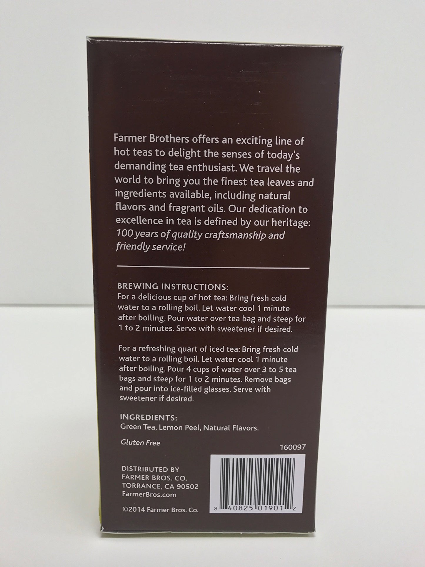 Farmer Brothers Premium: Green Tea with Lemon - 6/25 ct boxes