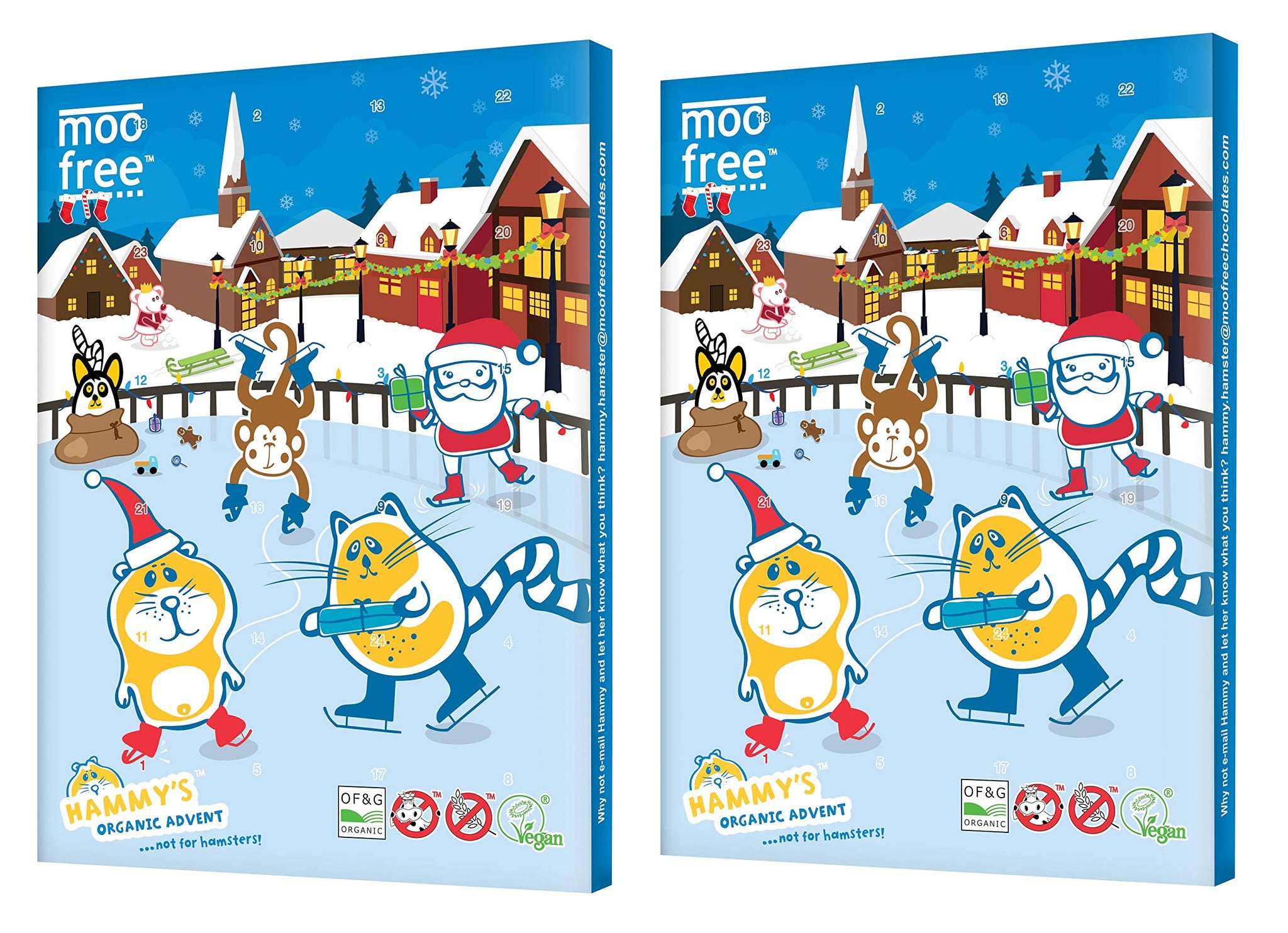 Moo Free Dairy Free Chocolate Advent Calendar 100g (Pack of 2)