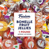 Bonelle Italian Fruit Jelly Candy - 1 Pound Bulk Bag (Approx 60 Pieces), Italian Candy, Jelly Candies Gluten Free & Vegan Individually Wrapped Treats