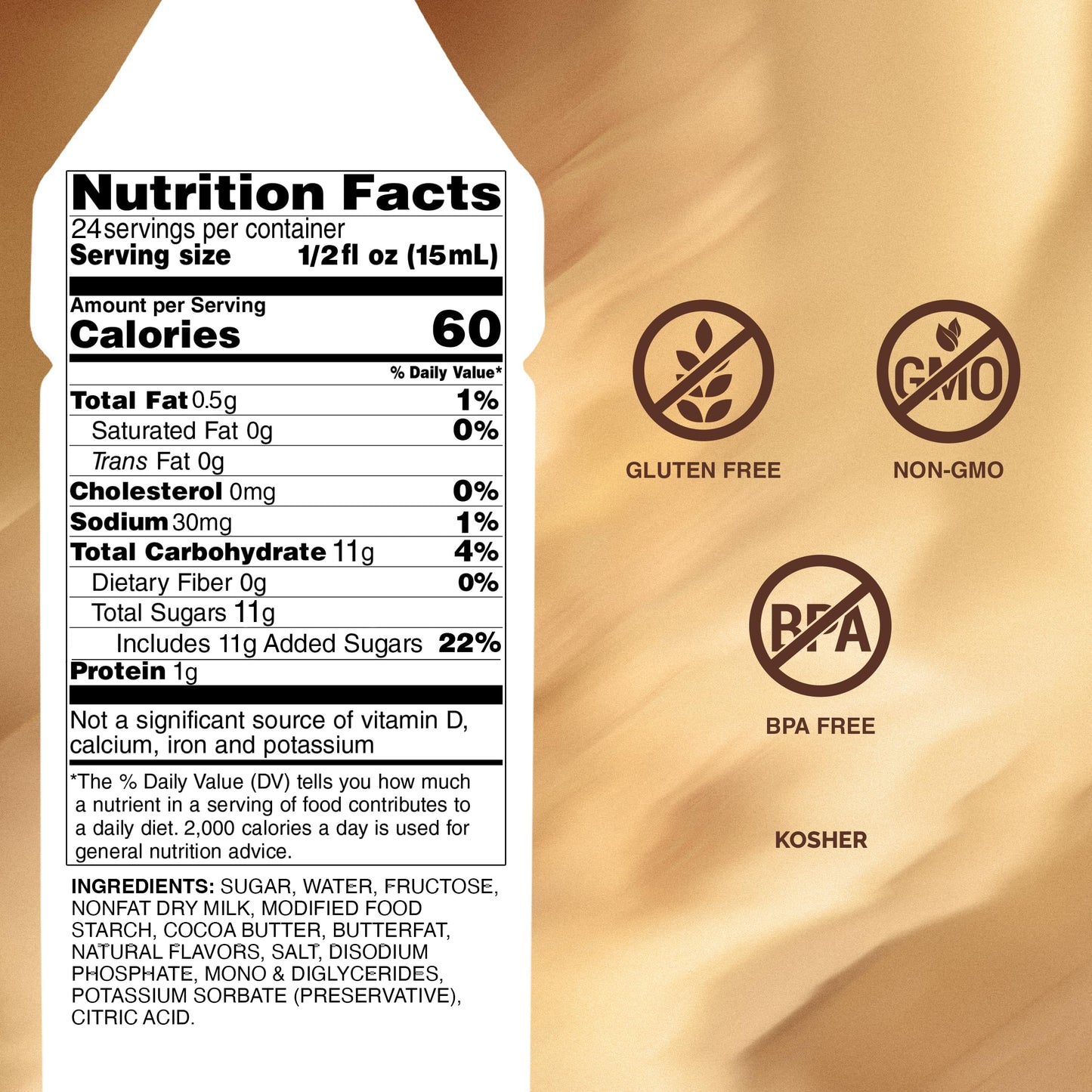 Monin - Gourmet White Chocolate Sauce, Creamy and Buttery, Great for Desserts, Coffee, and Snacks, Gluten-Free, Non-GMO (12 Ounce)