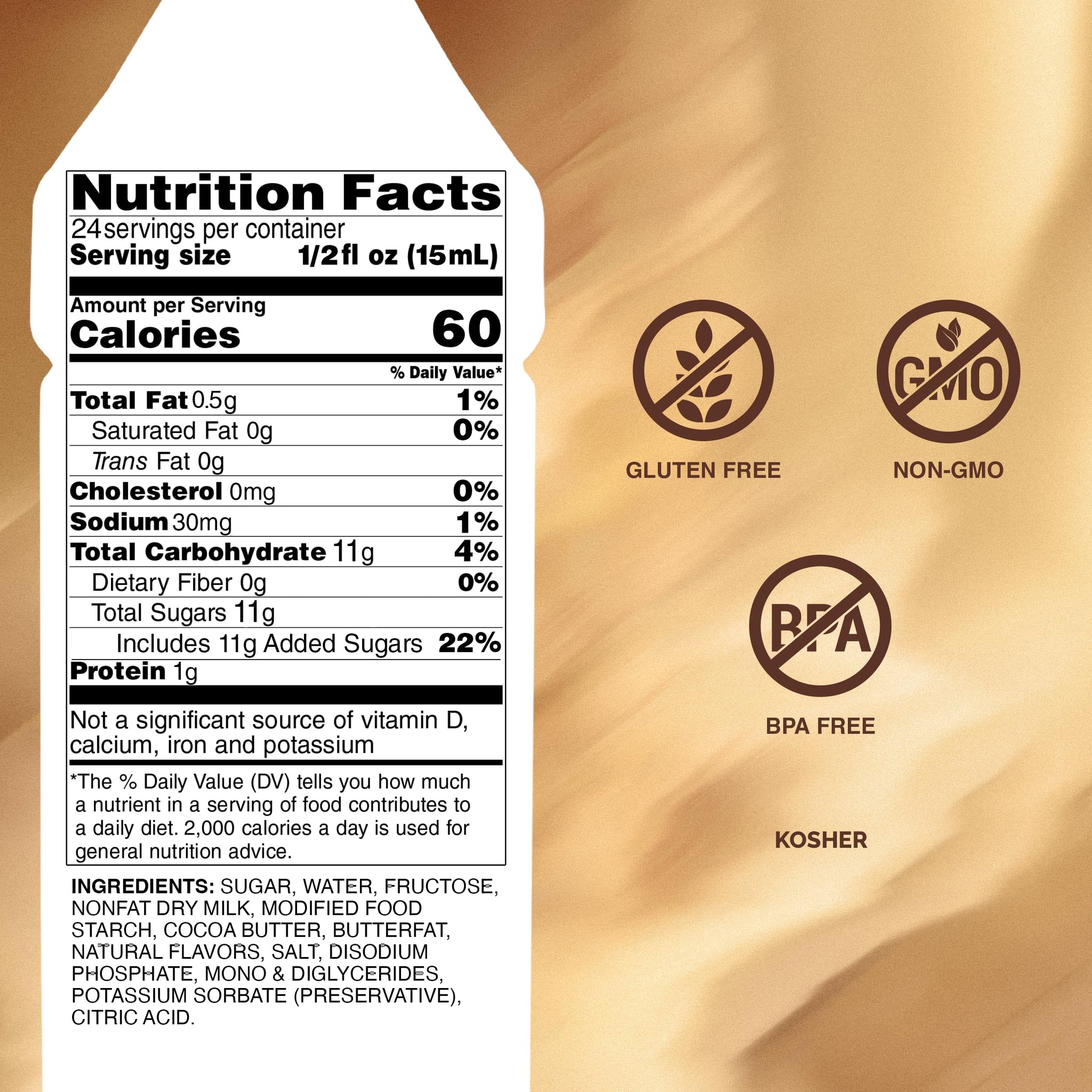 Monin - Gourmet White Chocolate Sauce, Creamy and Buttery, Great for Desserts, Coffee, and Snacks, Gluten-Free, Non-GMO (12 Ounce)