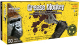 50 Pack Men's Extra Large Black Grease Monkey Nitrile Disposable Gloves
