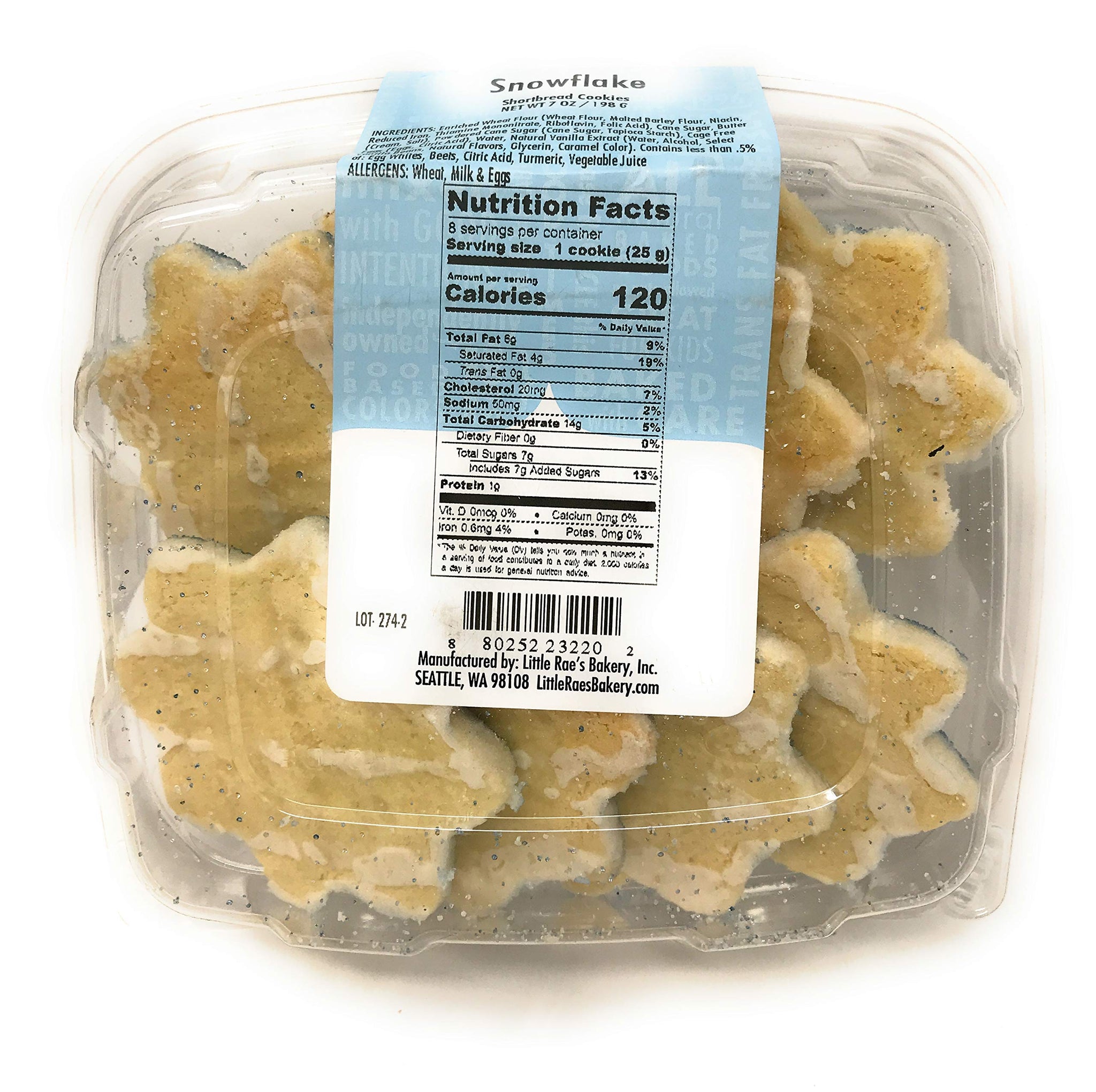 Little Raes Bakery, Cookies Snowflakes, 7 Ounce