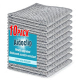 Aidoclip 10PCS Set Non-Scratch Steel Wool Dishcloth - Multi Purpose Wire Dishwashing Rags Kitchen Towels and Dishcloths Sets Durable Cleaning Pads