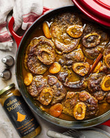 Mina Tagine Moroccan Simmer Sauce, 12 oz - Royal Ras El Hanout Spice Blend for Beef & Lamb, Tagine Sauce Made with Ginger, Cinnamon, Saffron, Olive