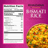 Authentic Smoked Basmati Rice by Khazana in 2 lb Resealable Zipper Bag - Aromatic and Flavorful Indian Grain - Non-GMO, Gluten Free, Kosher, Cholesterol Free