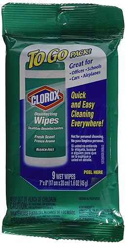 Clorox Disinfecting Wipes, Fresh Scent, To Go Pack!, 9 ct. (6 Pack)
