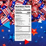 Patriotic Candy Bulk | 2 Pound Bag | Chocolate Flavored Caramels | Red White and Blue Candy for 4th of July Celebrations | Individually Wrapped