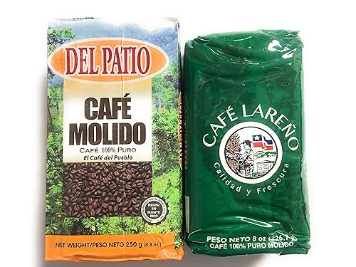 Puerto Rico Coffee Lovers - Value Pack 3 (Cafe Lareño & Cafe Del Patio) 8 oz Ground Coffee Bag (1 bag of each coffee)