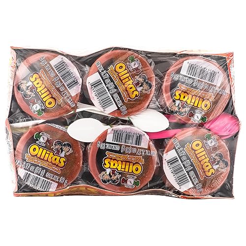 MDM OLLITAS Soft Tamarind flavored candy w/chili in plastic pot 6ct 1b 3.04oz (540g)