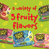 Juicy Drop Sour Candy Gummies, 16 Ct Sweet Chewy Candy w/Sour Gel in Assorted Fruity Flavors, Full Size, Fun Variety Pack For Birthday Party Favors