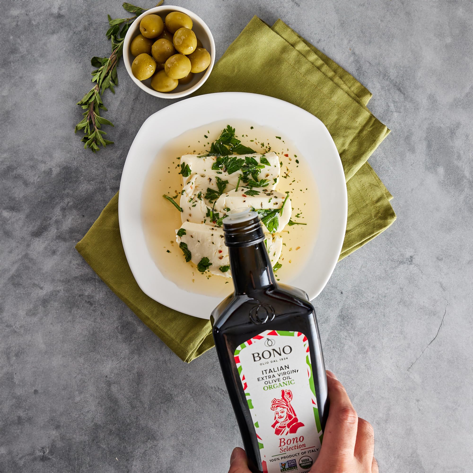 Bono 100% Italian Organic Extra Virgin Olive Oil, 16.9 fl oz