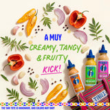 Tari Hot Sauce Llama Pack - Hot Sauce Variety Pack with Aji Rocoto, Aji Amarillo, Tropical Kick 11.8oz each - Comes with Gift Tote Bag & Llama Toy