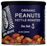 CB's Nuts Organic Sea Salt Kettle Roasted Peanuts - 1 Ingredient Plus Sea Salt, USA Grown, Slow Roasted in Small Batches, USDA Organic, Non-GMO