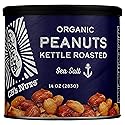 CB's Nuts Organic Sea Salt Kettle Roasted Peanuts - 1 Ingredient Plus Sea Salt, USA Grown, Slow Roasted in Small Batches, USDA Organic, Non-GMO