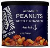CB's Nuts Organic Sea Salt Kettle Roasted Peanuts - 1 Ingredient Plus Sea Salt, USA Grown, Slow Roasted in Small Batches, USDA Organic, Non-GMO