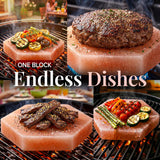 UMAID Himalayan Salt Block 4-Pack 6-in Hexagon for Grilling & Serving