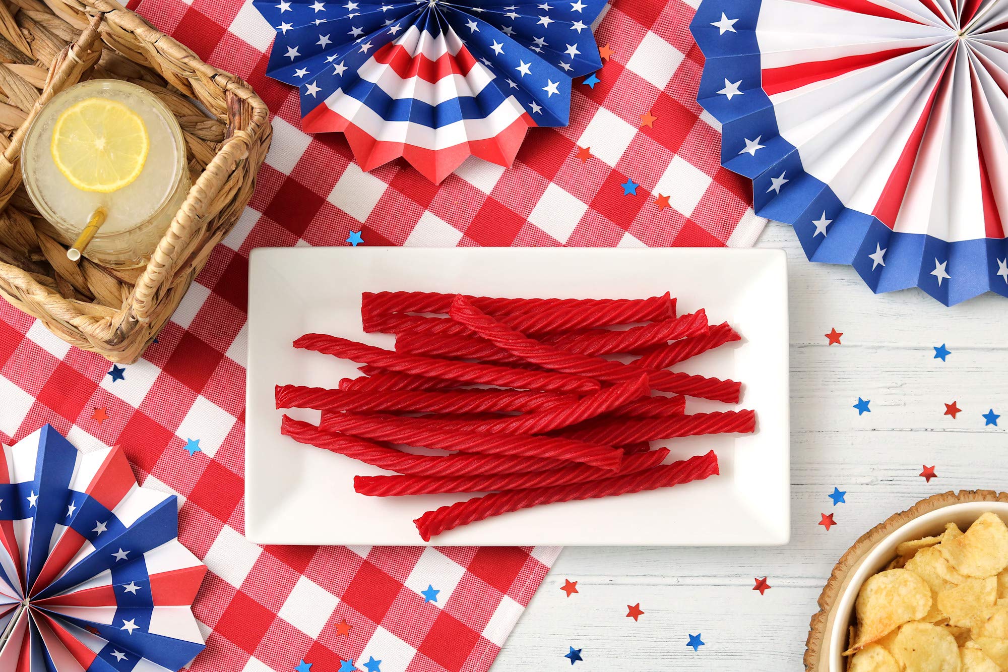 Red Vines Licorice, Original Red Flavor Soft & Chewy Candy Twists, 3.5 lbs, 56 Ounce