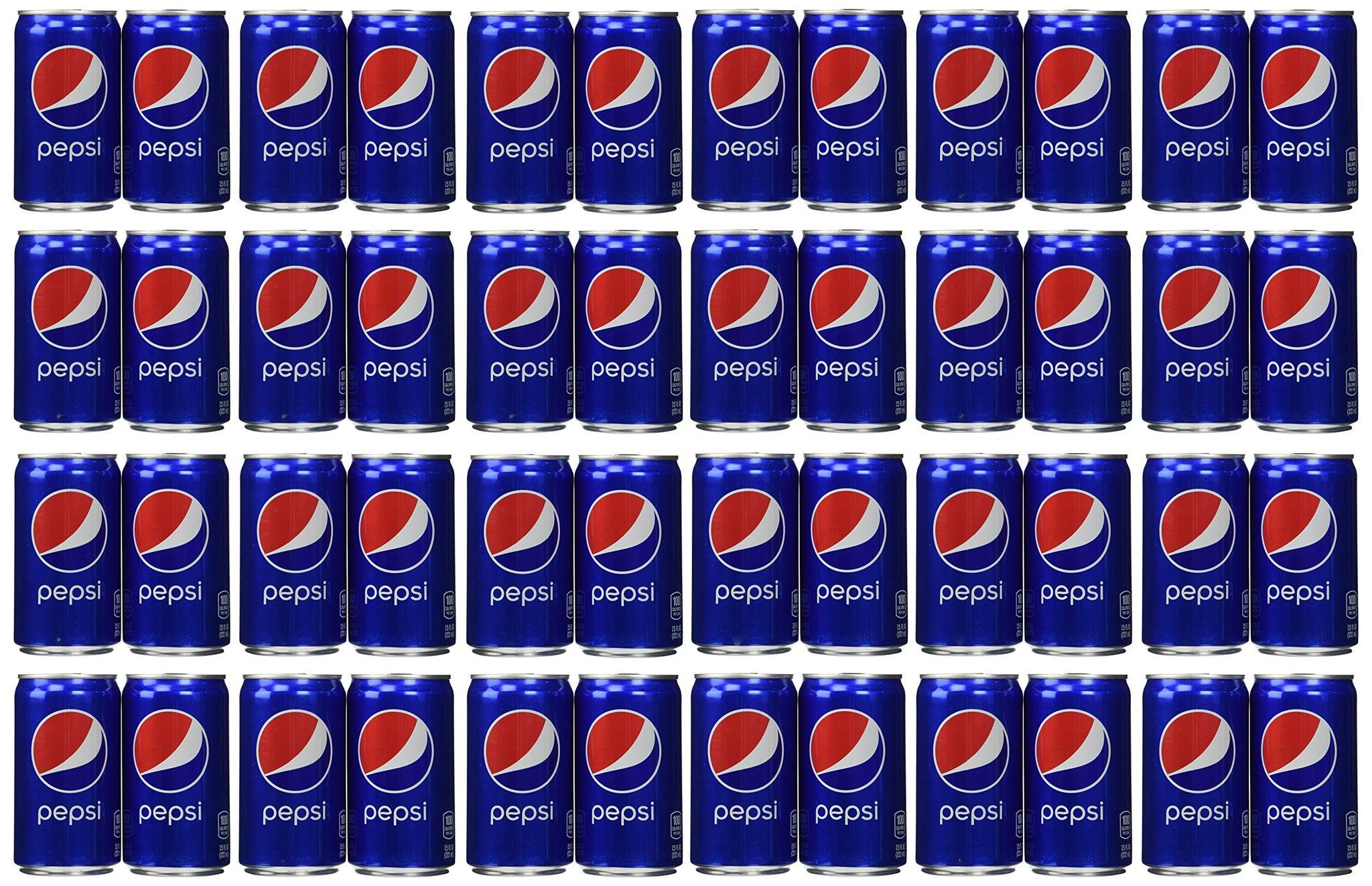 Pepsi Cola Soda 7.5oz Mini Cans 3/8 Packs (24 Cans)