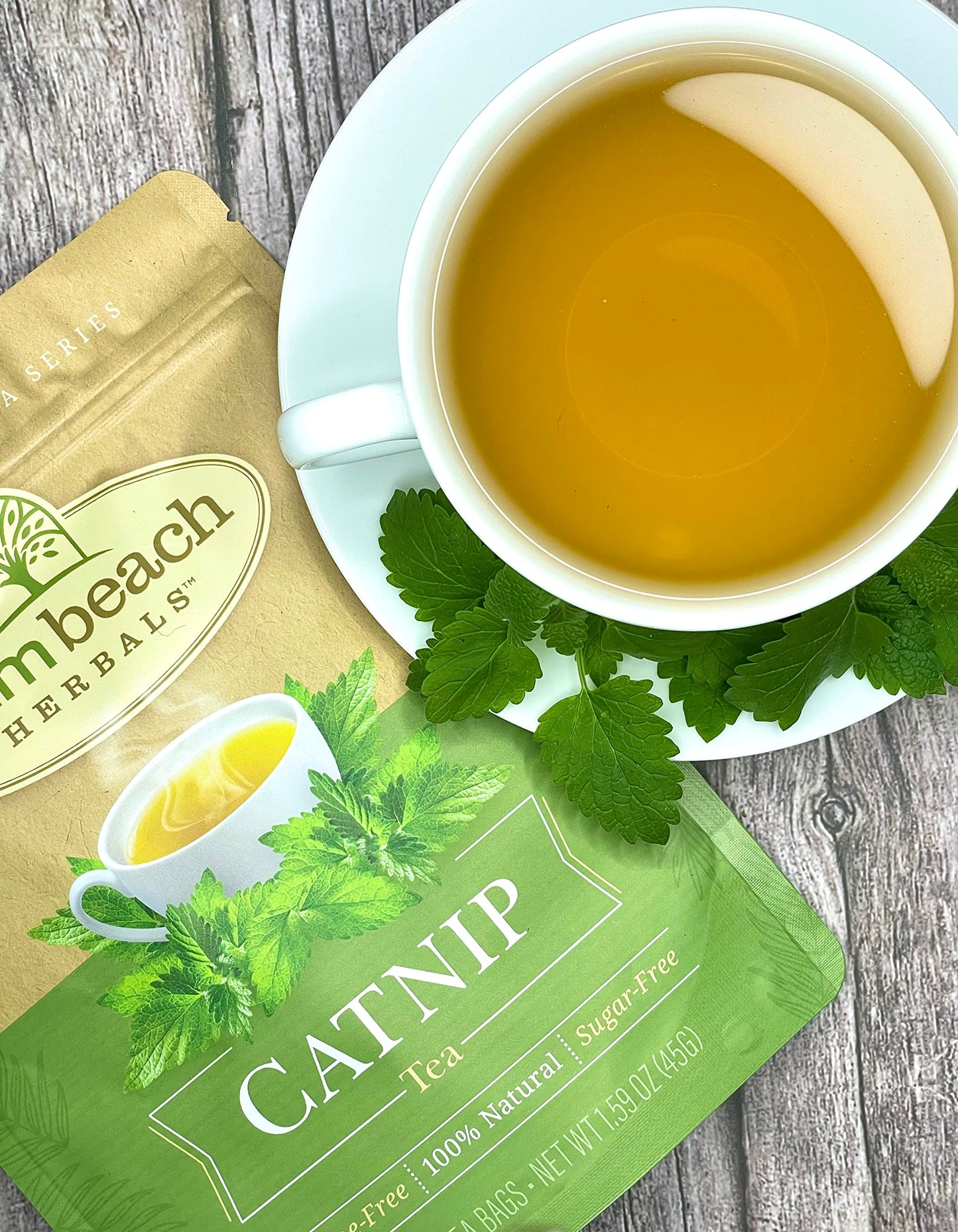 Catnip Tea - Pure Herbal Tea Series by Palm Beach Herbal Tea Company (30 Tea Bags) 100% Natural