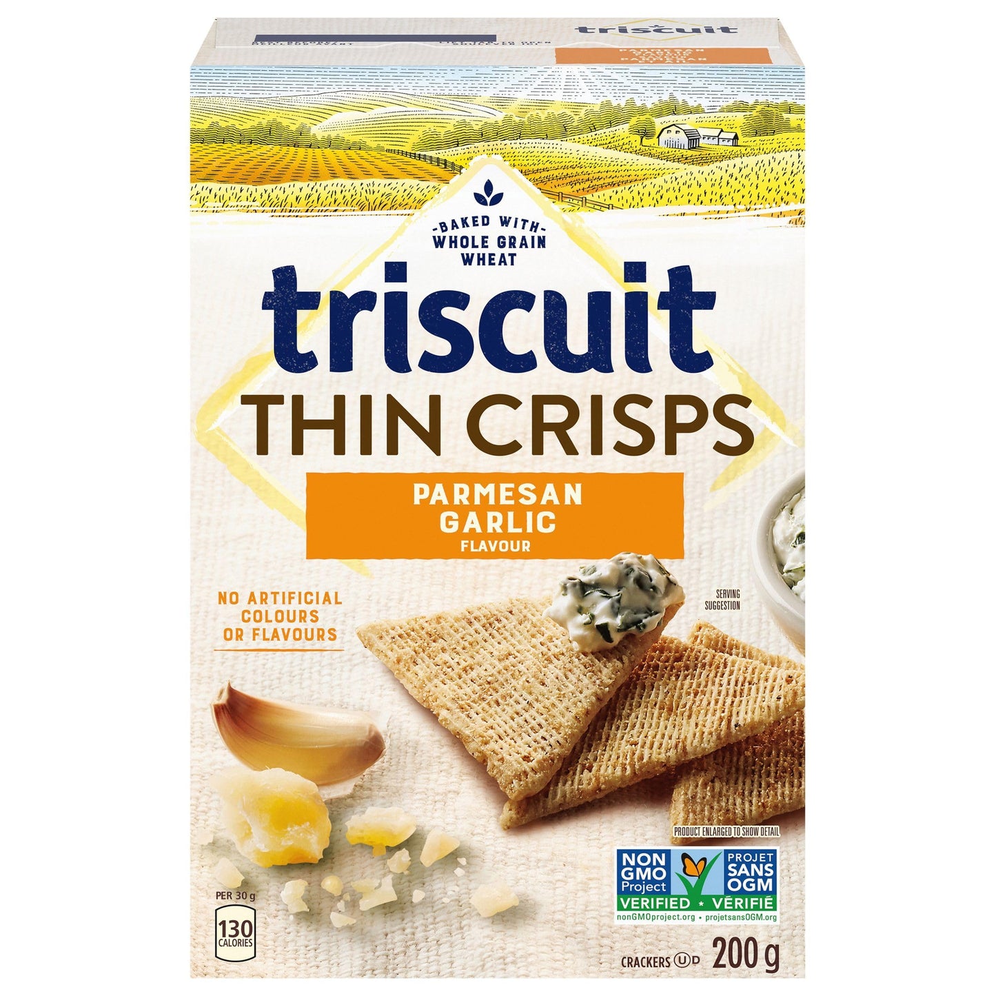 Triscuit Thin Crisps, Parmesan Garlic, 200g/7.1oz (Imported from Canada)