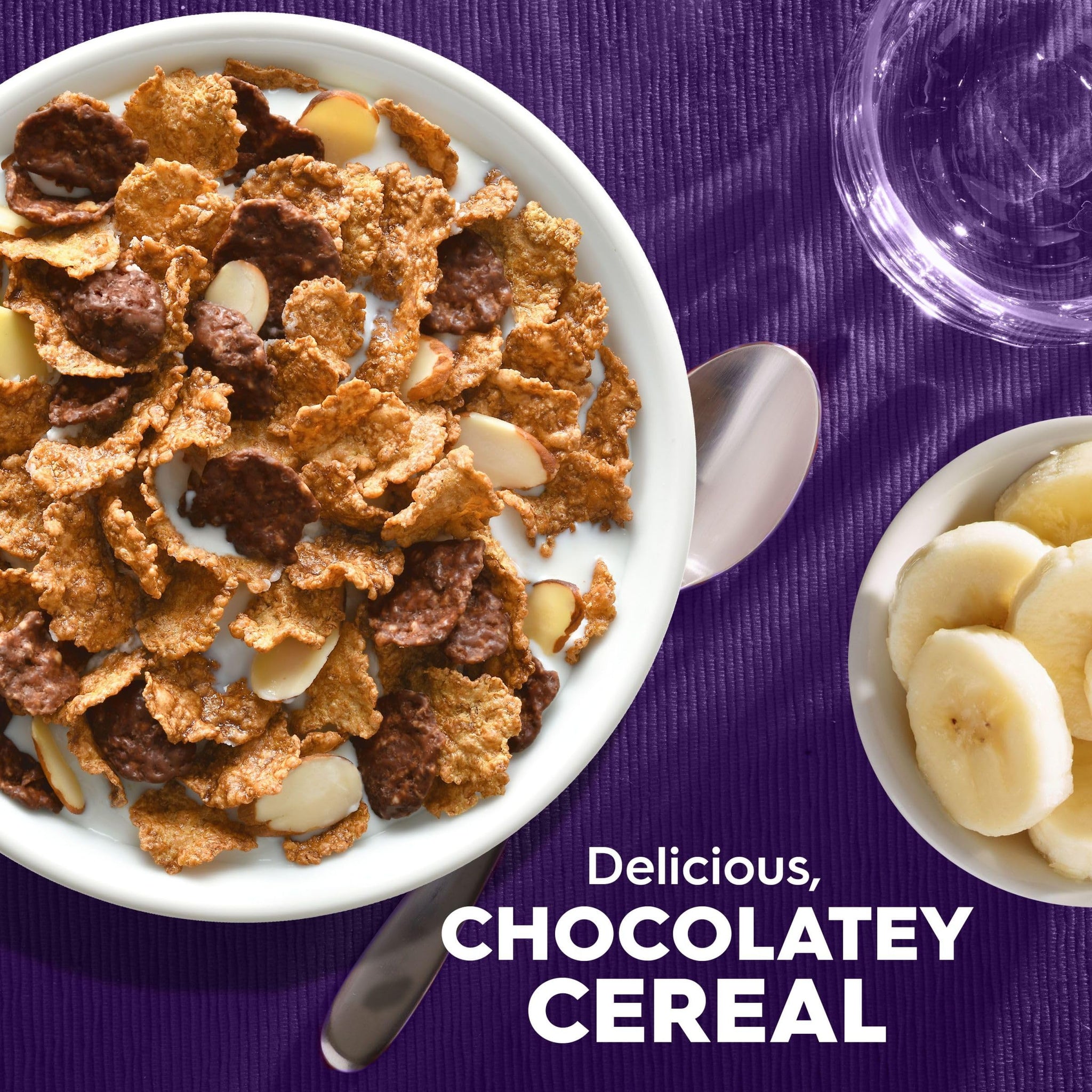 Special K Cold Breakfast Cereal, 11 Vitamins and Minerals, Family Size, Chocolatey Dipped Flakes with Almonds, 19.2oz Box (1 Box)