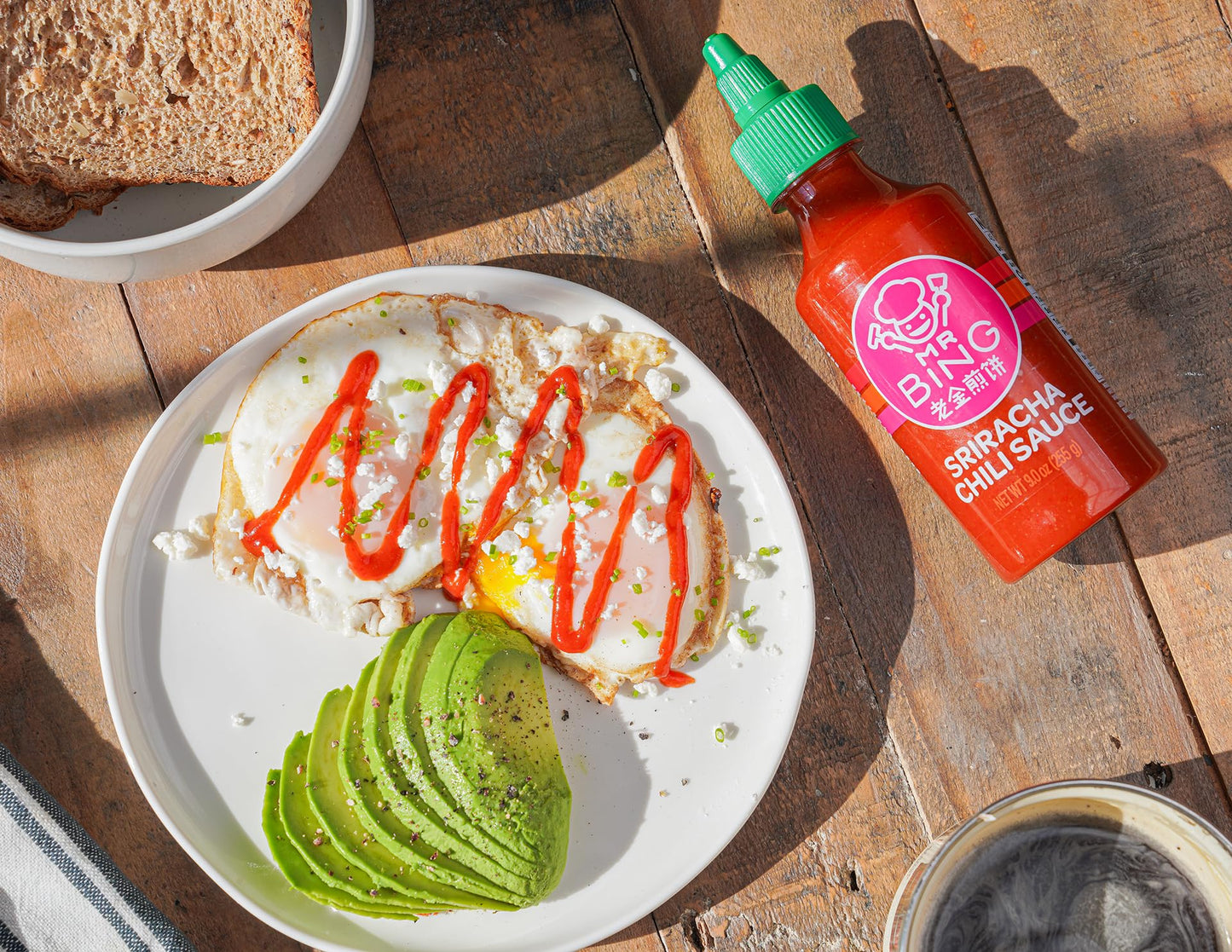 Mr. Bing Sriracha Chili Sauce 18oz | Made with Thai Chilis from Family Owned Farms | Spicy Bold Flavor Perfect For Sauces, Dips, Marinades (18 oz, 1