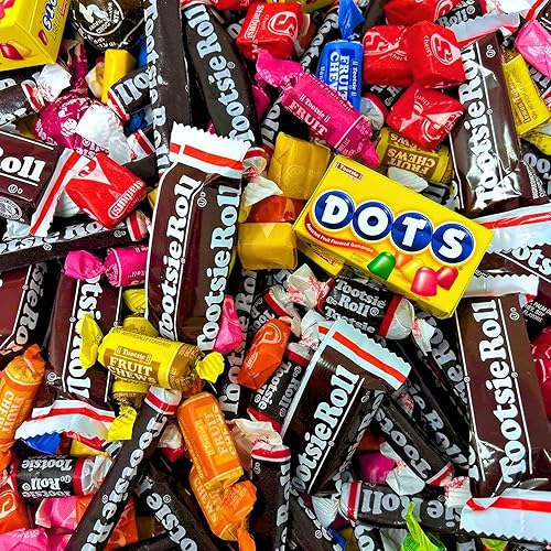 Bulk American Candy Party Mix 3 LB Assortment of Tootsie Rolls Starburst Dots and Tootsie Pops Individually Wrapped Fruity Treats Perfect for Sharing
