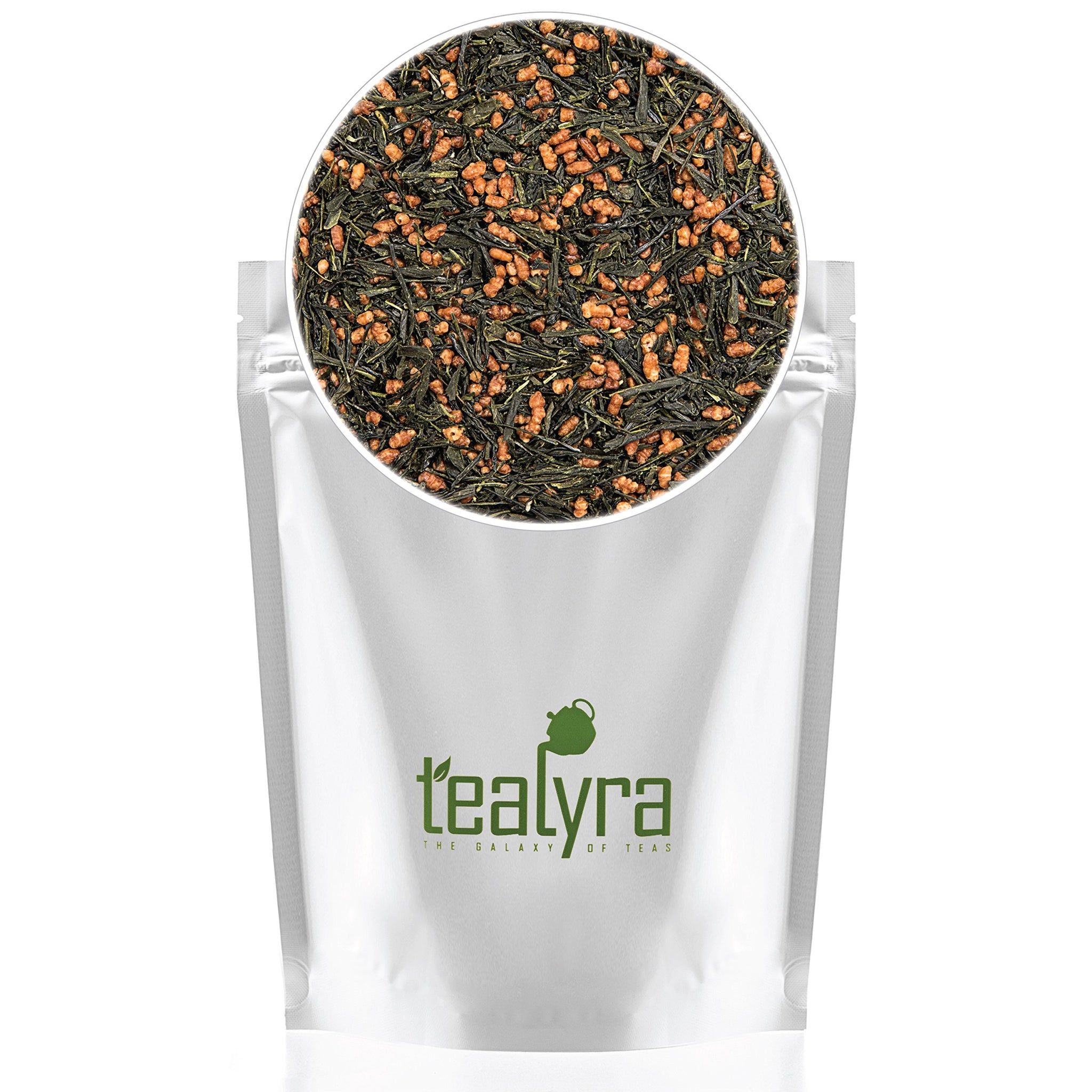 Tealyra - Gen Mai Cha Supreme - Japanese Green Loose Leaf Tea - Genmaicha Tea with Brown Roasted Rice - Caffeine Level Low - 200g (7-ounce)