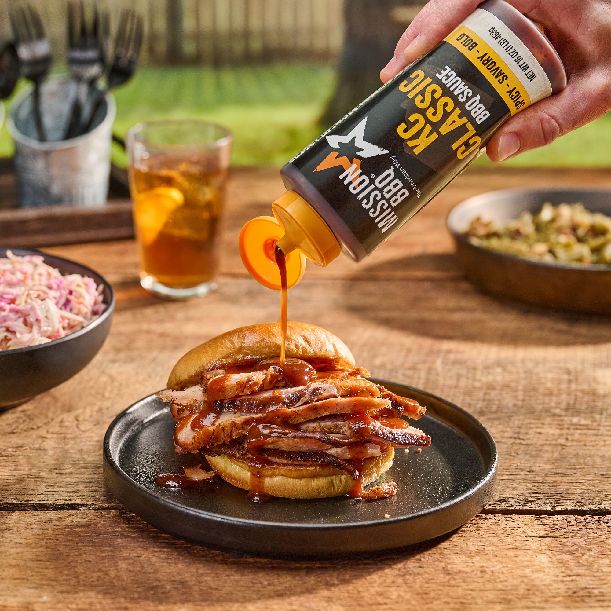 MISSION BBQ BBQ Sauce, KC Classic, A Kansas City Style Barbecue Sauce That Is Perfect For Adding A Sweet, Smoky, Spicy Flavor to Chicken, Brisket